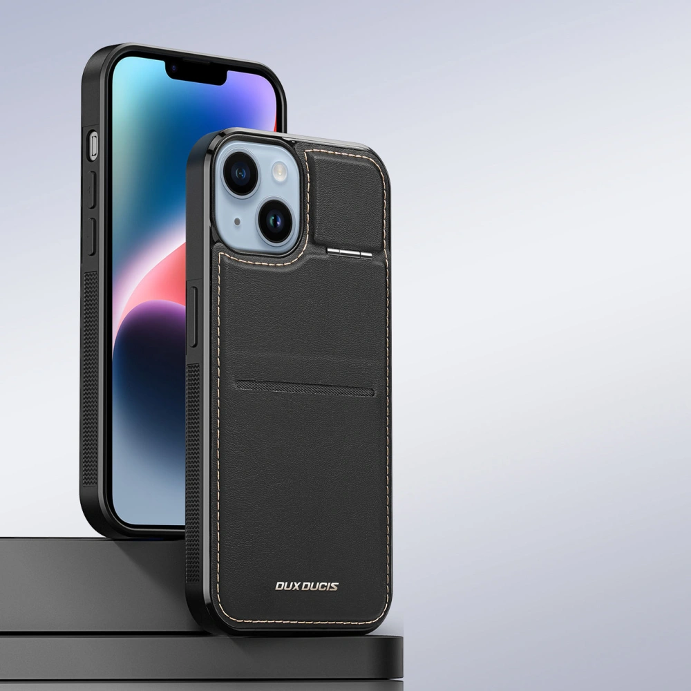 Hurtownia GSM - Dux Ducis RFID Rafi Mag tok Apple iPhone 15 MagSafe pénztárca állvánnyal 3w1 fekete - DDS1804 - {ean13} - Hurt