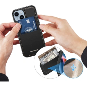 Hurtownia GSM - Etui Dux Ducis RFID Rafi Mag Apple iPhone 15 MagSafe portfel z podstawką 3w1 czarne - DDS1804 - {ean13} - Hurt