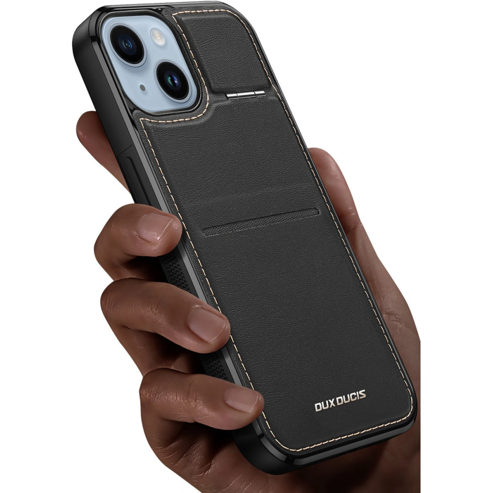 Hurtownia GSM - Dux Ducis RFID Rafi Mag tok Apple iPhone 15 MagSafe pénztárca állvánnyal 3w1 fekete - DDS1804 - {ean13} - Hurt