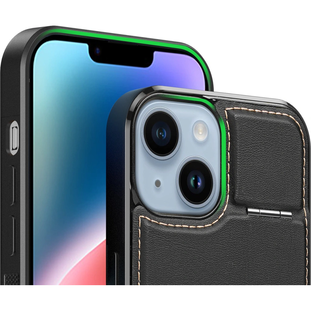 Hurtownia GSM - Dux Ducis RFID Rafi Mag tok Apple iPhone 15 MagSafe pénztárca állvánnyal 3w1 fekete - DDS1804 - {ean13} - Hurt