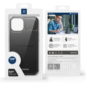 Hurtownia GSM - Etui Dux Ducis RFID Rafi Mag Apple iPhone 15 MagSafe portfel z podstawką 3w1 czarne - DDS1804 - {ean13} - Hurt
