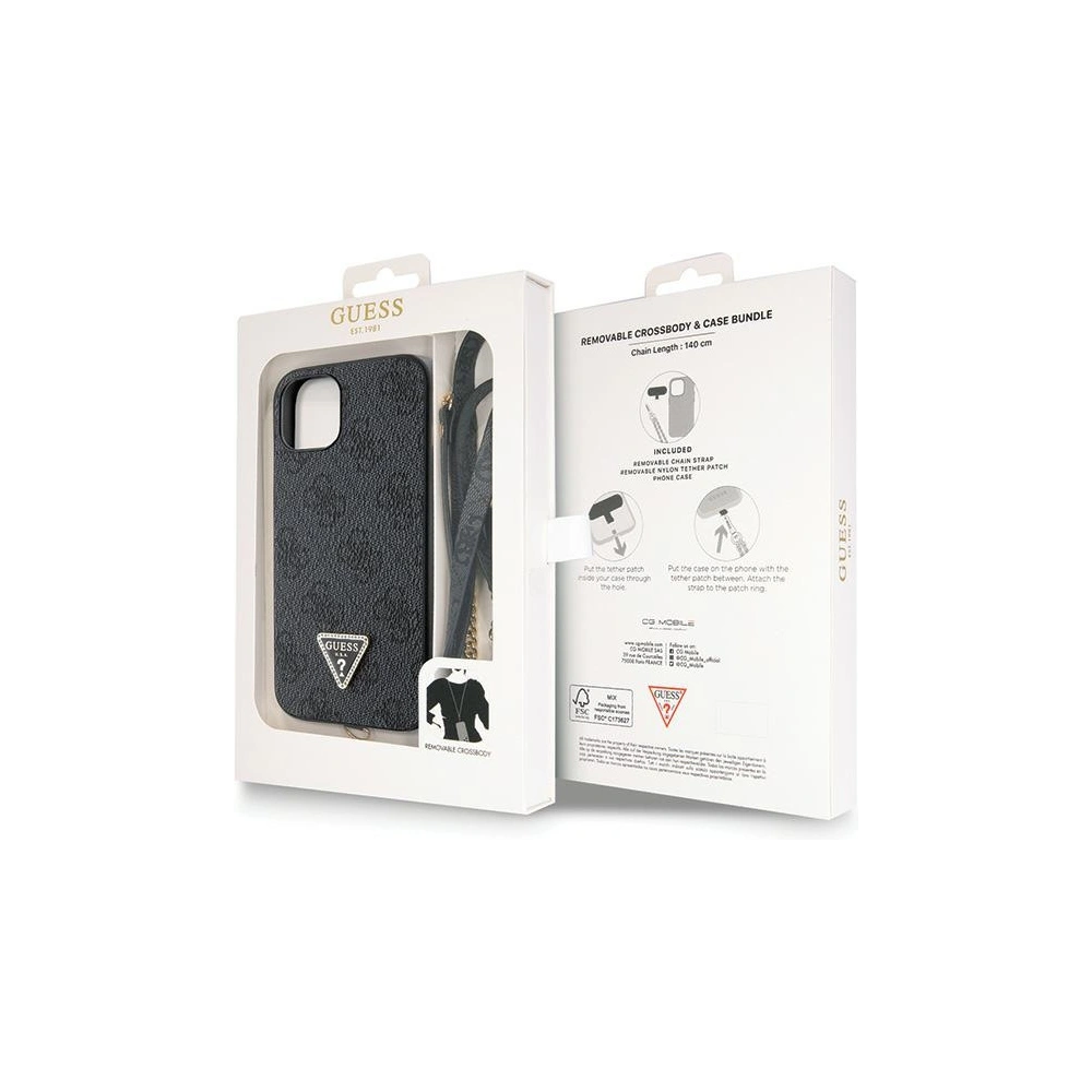 Hurtownia GSM - Etui Guess GUHCP13MP4TDSCPK Apple iPhone 13 kemény borítás Crossbody 4G Fém Logó fekete/black - GUE2731 - {ean13} - Hurt