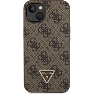 Etui Guess GUHCP13MP4TDSCPW Apple iPhone 13 hardcase Crossbody 4G Metal Logo brązowy/brown