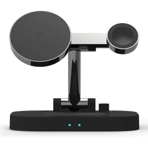 Hurtownia GSM - Indukciós töltő AWEI W22 15W Gyors Töltés 4w1 fekete/black - AWEI150 - {ean13} - Hurt