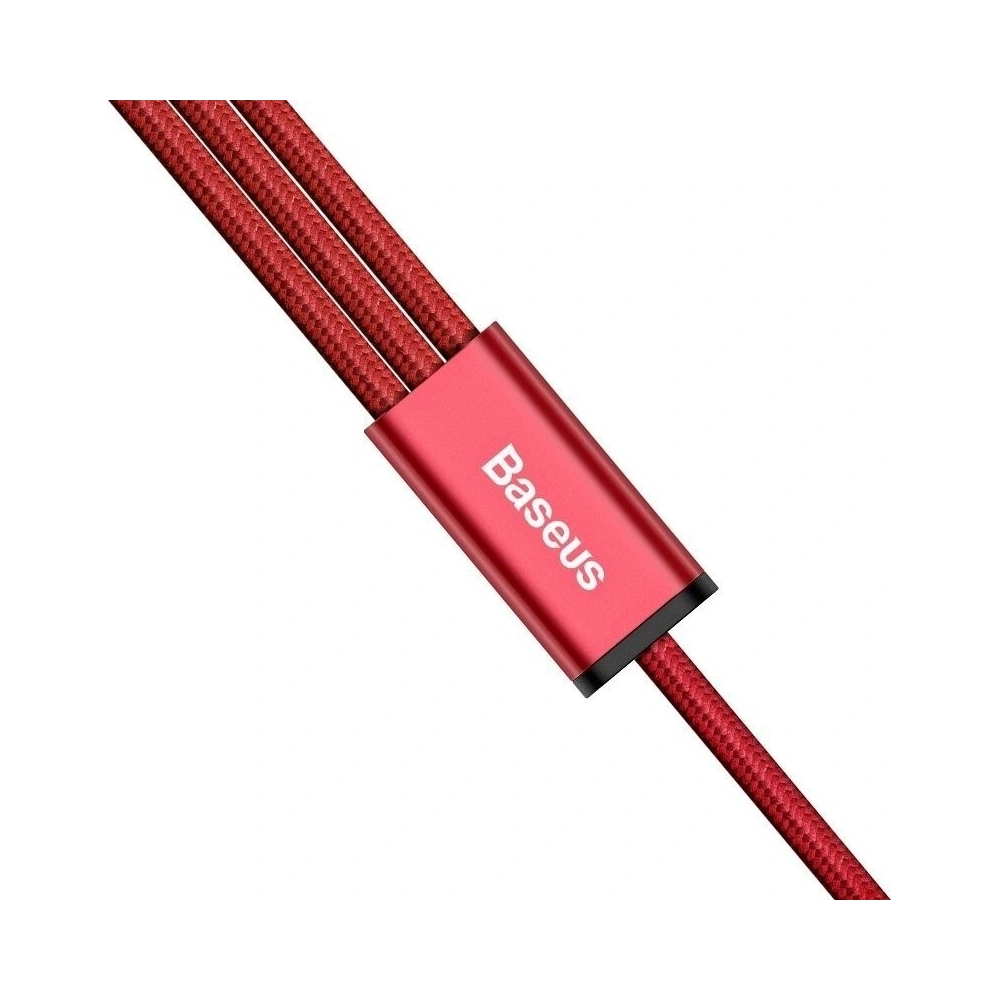 Hurtownia GSM - Kabel USB Baseus Rapid 3w1 Typ C / Lightning / Micro 3A 1,2M - červený - BSU176RED - {ean13} - Hurt