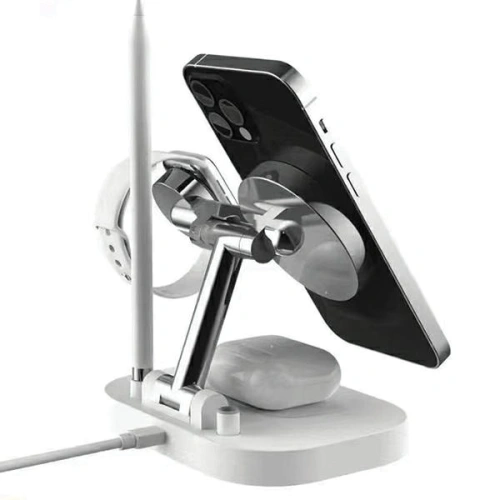 Ładowarka indukcyjna AWEI W22 15W Fast Charging 4w1 czarny/black