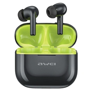 Hurtownia GSM - Słuchawki AWEI Bluetooth 5.3 T1 Pro + stacja dokująca czarno-zielony/black-green - AWEI152 - {ean13} - Hurt
