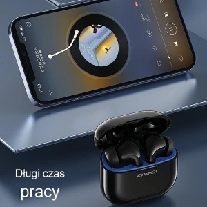 Hurtownia GSM - Słuchawki AWEI Bluetooth 5.3 T1 Pro + stacja dokująca czarno-zielony/black-green - AWEI152 - {ean13} - Hurt