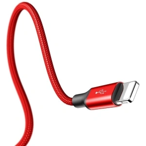Kabel USB Baseus Rapid 3w1 Typ C / Lightning / Micro 3A 1,2M - czerwony