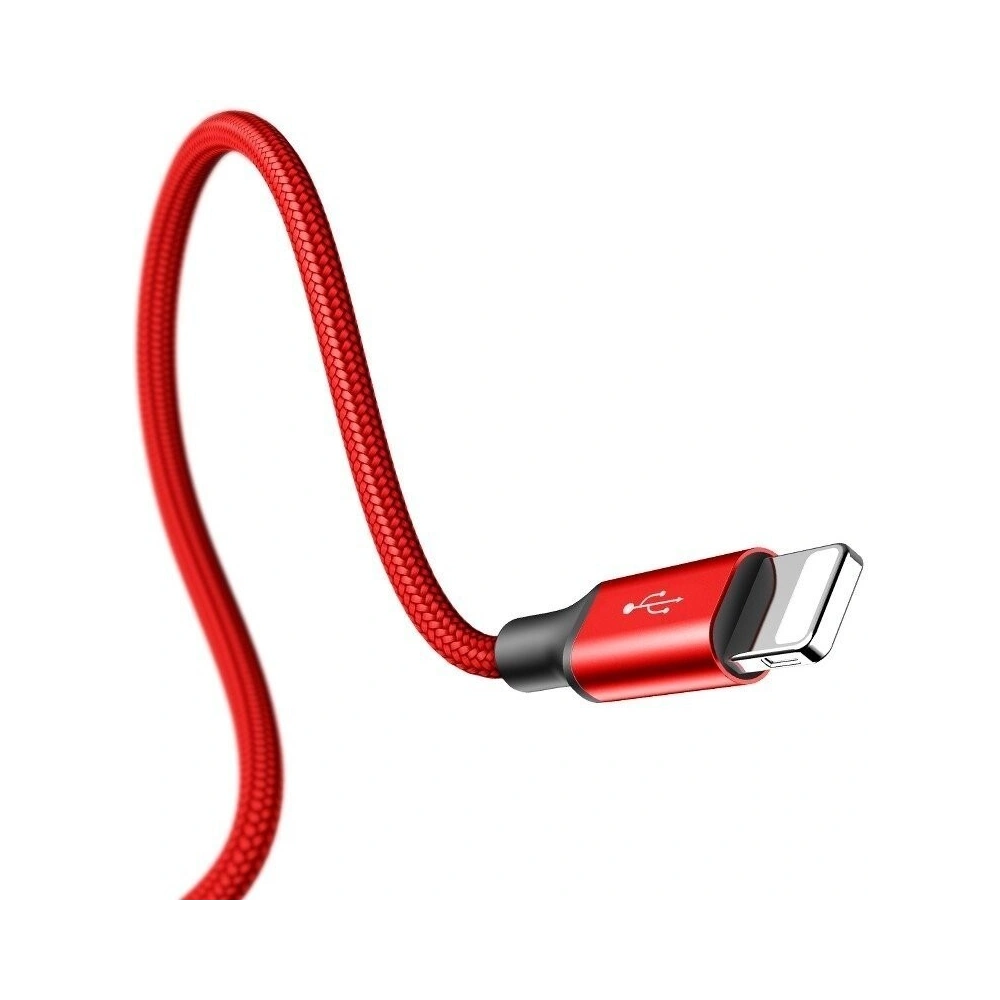 Hurtownia GSM - Kabel USB Baseus Rapid 3w1 Typ C / Lightning / Micro 3A 1,2M - červený - BSU176RED - {ean13} - Hurt