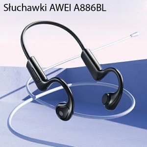 Hurtownia GSM - Căști sportive AWEI A886BL Air Conduction negru/black - AWEI156 - {ean13} - Hurt