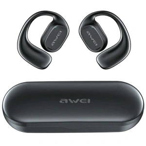 Sportovní sluchátka AWEI T69 + dokovací stanice Air Conduction černá/black
