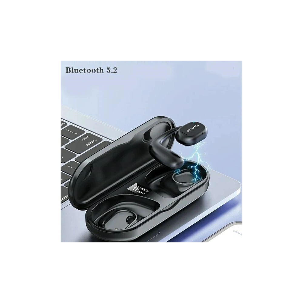 Hurtownia GSM - Sportovní sluchátka AWEI T69 + dokovací stanice Air Conduction černá/black - AWEI158 - {ean13} - Hurt