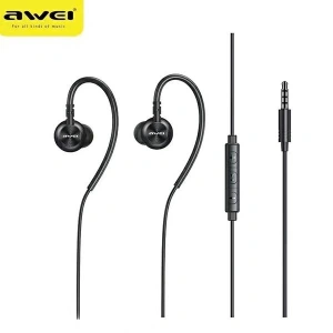 Wholesale AWEI L3 in-ear headphones 3.5mm jack black - AWEI159 - {ean13} - Hurt