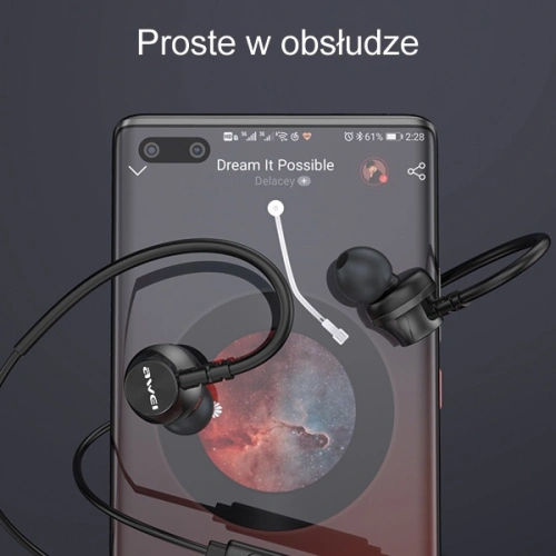 Słuchawki douszne AWEI L3 3,5mm jack czarny/black