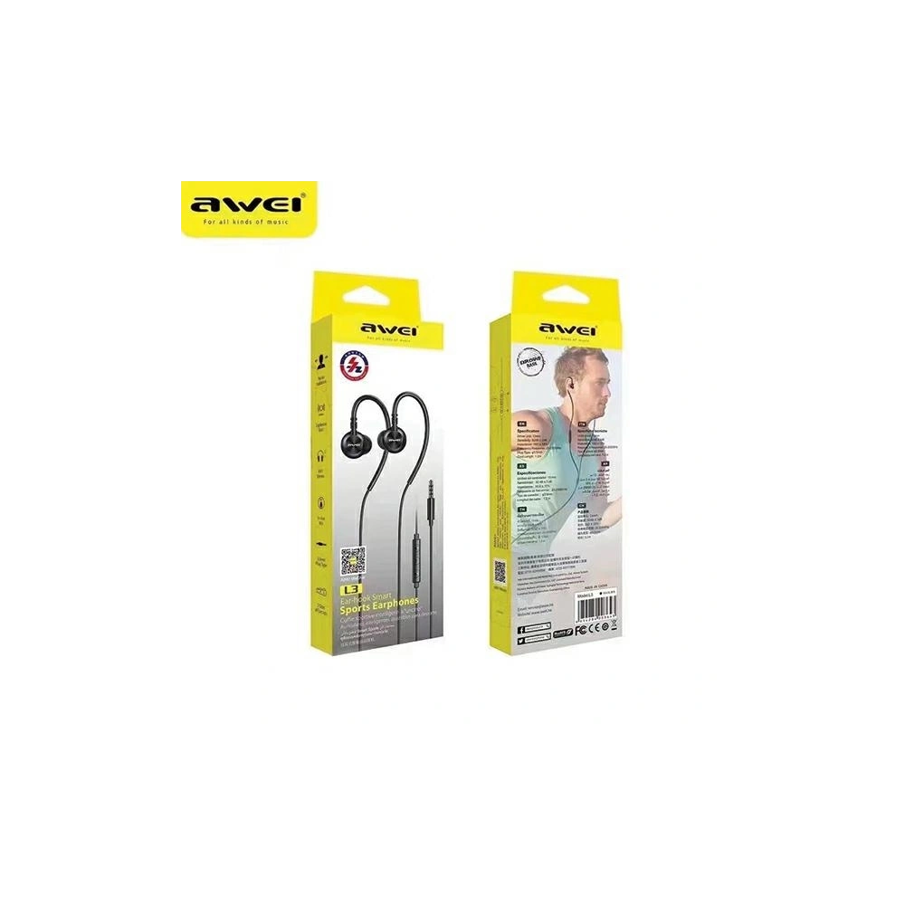 Hurtownia GSM - Ohrhörer AWEI L3 3,5mm Klinke schwarz - AWEI159 - {ean13} - Hurt
