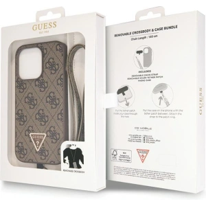Hurtownia GSM - Etui Guess GUHCP14LP4TDSCPW Apple iPhone 14 Pro hardcase Crossbody 4G Metal Logo maro/brown - GUE2741 - {ean13} - Hurt