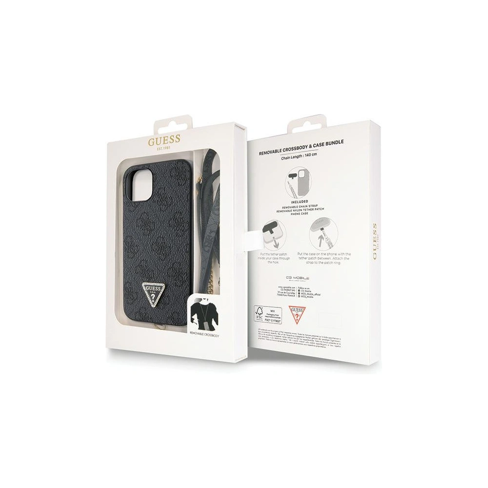 Hurtownia GSM - Etui Guess GUHCP14SP4TDSCPK Apple iPhone 14 Hartschale Crossbody 4G Metall-Logo schwarz/black - GUE2742 - {ean13} - Hurt