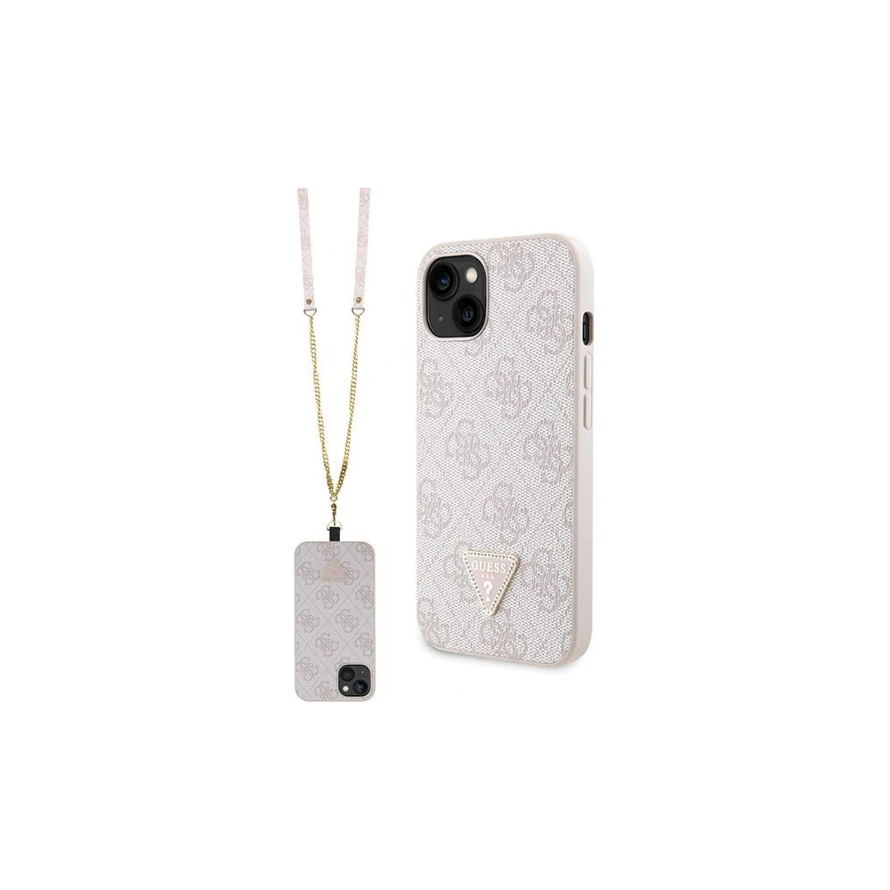 Hurtownia GSM - Etui Guess GUHCP14SP4TDSCPP Apple iPhone 14 kemény tok Crossbody 4G Fém Logó rózsaszín/pink - GUE2743 - {ean13} - Hurt