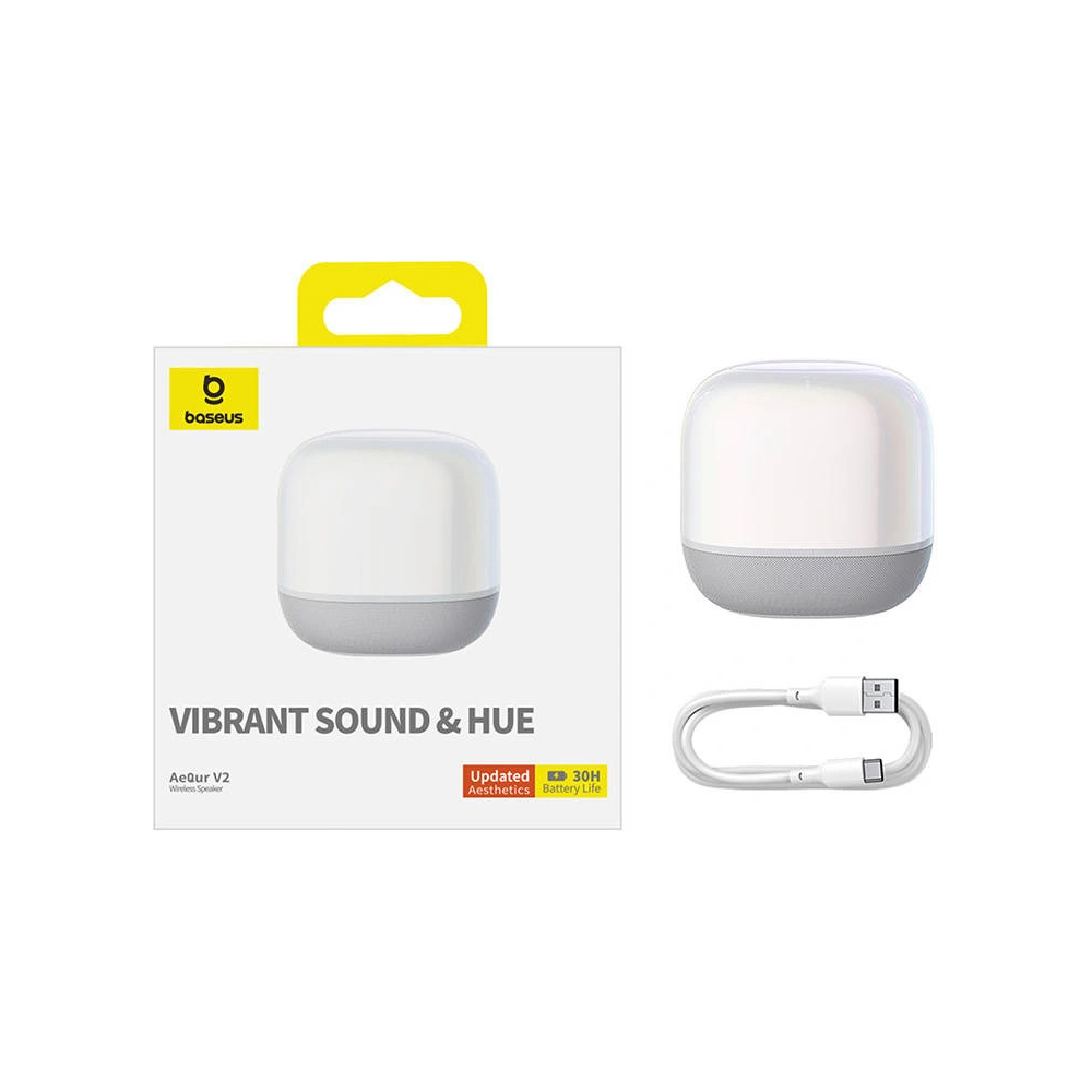 Wholesale Baseus Wireless Speaker AeQur V2 white - BSU4559 - {ean13} - Hurt