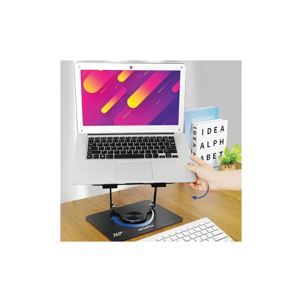 Hurtownia GSM - Suport de birou AWEI X46 rotativ pentru laptop de până la 16 inch negru/black - AWEI161 - {ean13} - Hurt