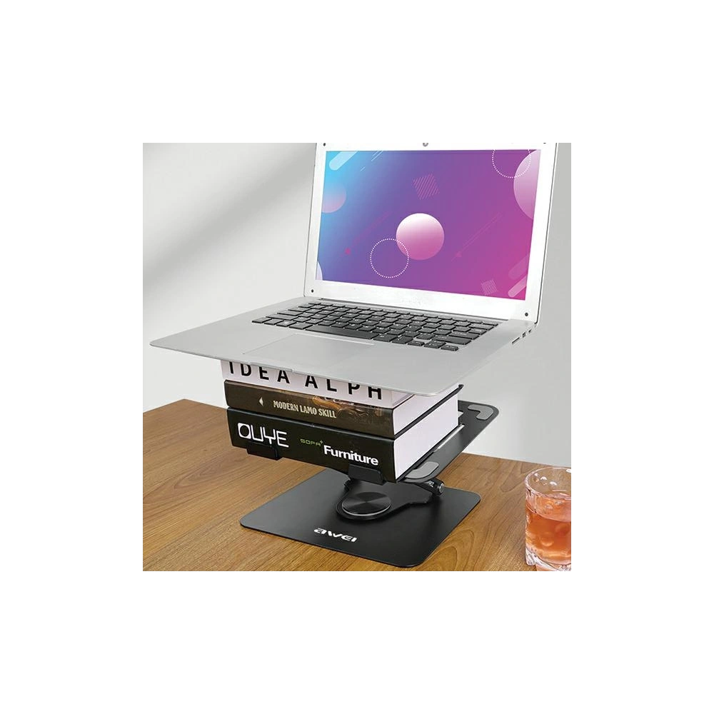 Hurtownia GSM - Suport de birou AWEI X46 rotativ pentru laptop de până la 16 inch negru/black - AWEI161 - {ean13} - Hurt