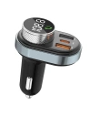 Hurtownia GSM - Transmiter FM AWEI C-843, zestaw głośnomówiący, Bluetooth 5.0, MP3, 1xUSB-A, 1xUSB-C czarny/black - AWEI162 - {ean13} - Hurt