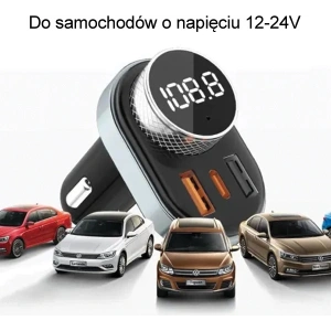 Hurtownia GSM - FM vysílač AWEI C-843, hands-free sada, Bluetooth 5.0, MP3, 1xUSB-A, 1xUSB-C černý/black - AWEI162 - {ean13} - Hurt