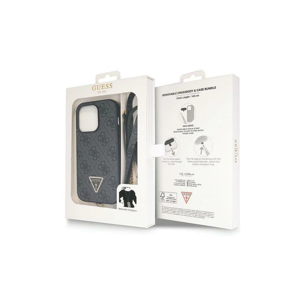 Wholesale Guess GUHCP14XP4TDSCPK Apple iPhone 14 Pro Max hardcase Crossbody 4G Metal Logo black - GUE2746 - {ean13} - Hurt
