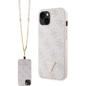 Etui Guess GUHCP14XP4TDSCPP Apple iPhone 14 Pro Max hardcase Crossbody 4G Metal Logo różowy/pink