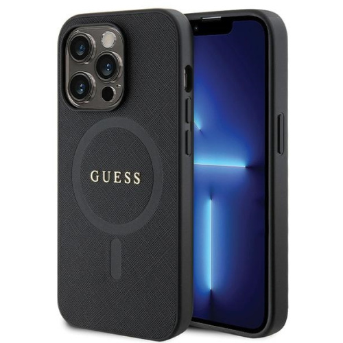 Guess Distributor - 3666339155742 - GUE2752 - Guess GUHMP14LPSAHMCK Apple iPhone 14 Pro hardcase Saffiano MagSafe black - B2B homescreen