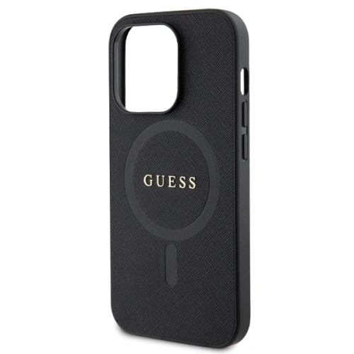 Etui Guess GUHMP14LPSAHMCK Apple iPhone 14 Pro hardcase Saffiano MagSafe czarny/black