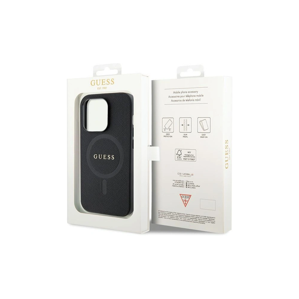 Hurtownia GSM - Etui Guess GUHMP14LPSAHMCK Apple iPhone 14 Pro kemény ház Saffiano MagSafe fekete/black - GUE2752 - {ean13} - Hurt