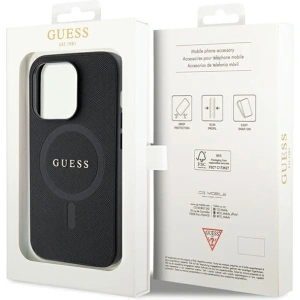 Guess GUHMP14XPSAHMCK Apple iPhone 14 Pro Max hardcase Saffiano MagSafe black
