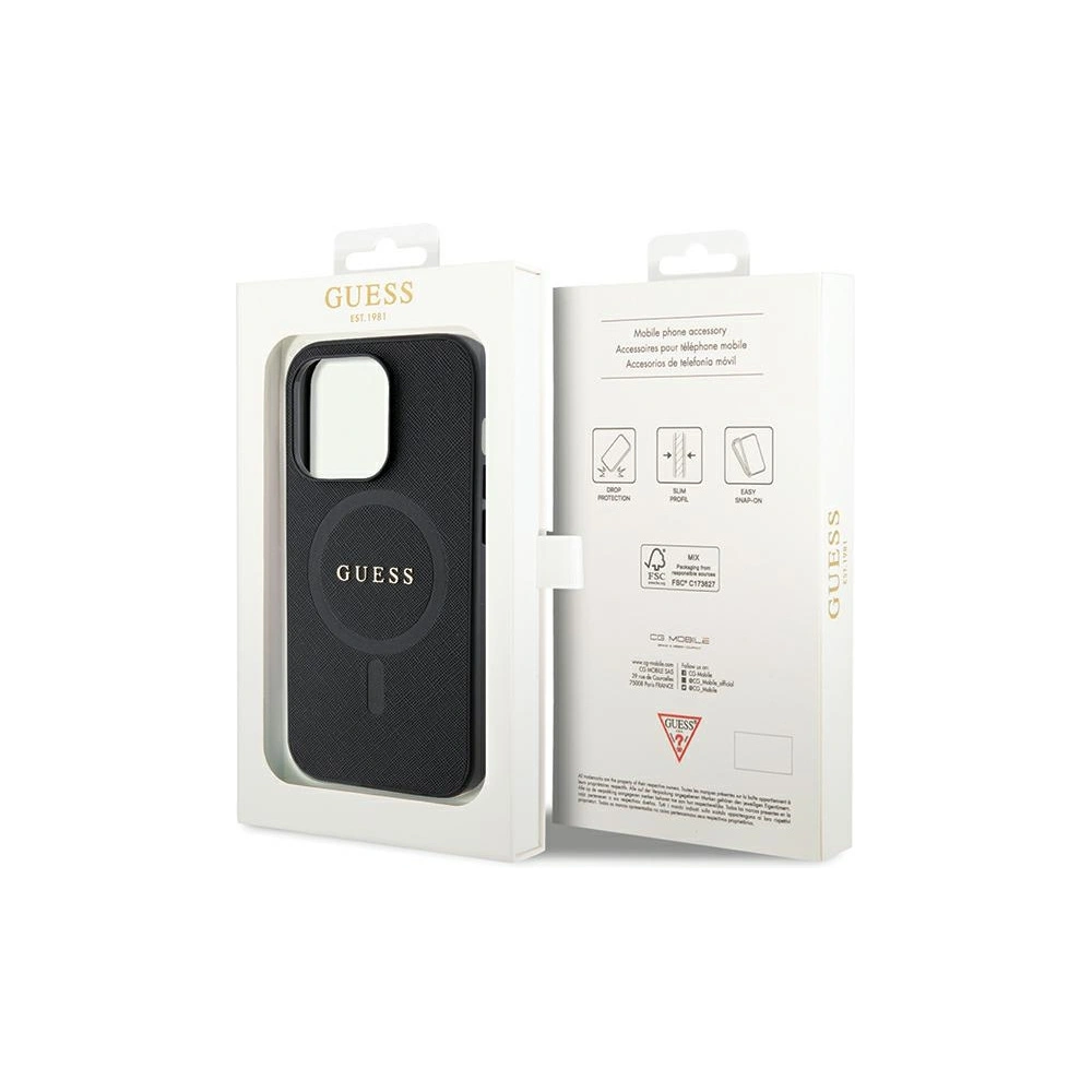 Hurtownia GSM - Etui Guess GUHMP14XPSAHMCK Apple iPhone 14 Pro Max kemény tok Saffiano MagSafe fekete/black - GUE2753 - {ean13} - Hurt