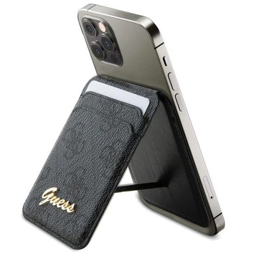Kieszeń na karty Guess Wallet Card Slot Stand GUWMSHG4SHK MagSafe 4G Classic Logo czarny/black