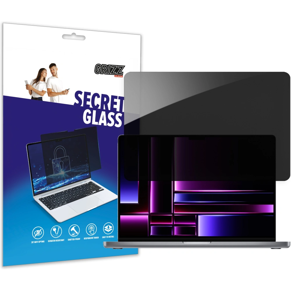 Matowe szkło prywatyzujące GrizzGlass SecretGlass do Apple MacBook Pro 16 cali 2023