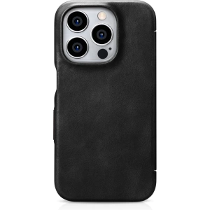 Hurtownia GSM - Etui iCarer Curved Edge Oil Wax Valódi Bőr Tok MagSafe Apple iPhone 15 Pro fekete - ICR489 - {ean13} - Hurt