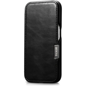 Hurtownia GSM - Etui iCarer Curved Edge Oil Wax Real Leather Folio Case MagSafe Apple iPhone 15 Pro czarne - ICR489 - {ean13} - Hurt