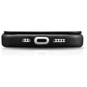 Hurtownia GSM - Etui iCarer Curved Edge Oil Wax Valódi Bőr Tok MagSafe Apple iPhone 15 Pro fekete - ICR489 - {ean13} - Hurt