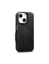 Hurtownia GSM - Etui iCarer Curved Edge Oil Wax Real Leather Folio Case MagSafe Apple iPhone 15 negre - ICR490 - {ean13} - Hurt