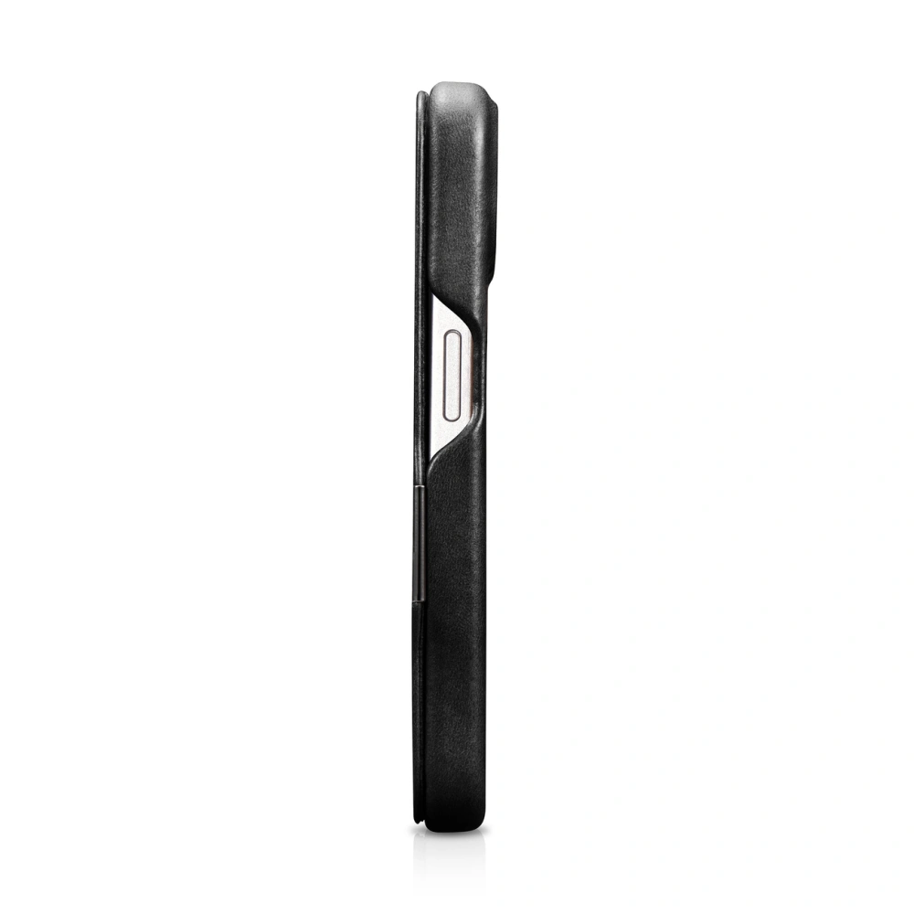 Hurtownia GSM - Case iCarer Curved Edge Oil Wax Echtleder Folio Case MagSafe Apple iPhone 15 schwarz - ICR490 - {ean13} - Hurt