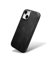 Hurtownia GSM - Etui iCarer Curved Edge Oil Wax Real Leather Folio Case MagSafe Apple iPhone 15 negre - ICR490 - {ean13} - Hurt