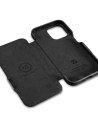 Hurtownia GSM - Case iCarer Curved Edge Oil Wax Echtleder Folio Case MagSafe Apple iPhone 15 schwarz - ICR490 - {ean13} - Hurt