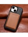 Hurtownia GSM - Etui iCarer Curved Edge Oil Wax Real Leather Folio Case MagSafe Apple iPhone 15 negre - ICR490 - {ean13} - Hurt