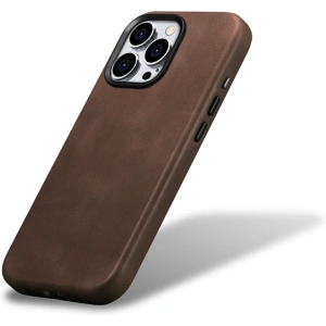 Hurtownia GSM - Etui iCarer Olajgyertya Prémium Bőr MagSafe Apple iPhone 15 Pro Max barna - ICR491 - {ean13} - Hurt