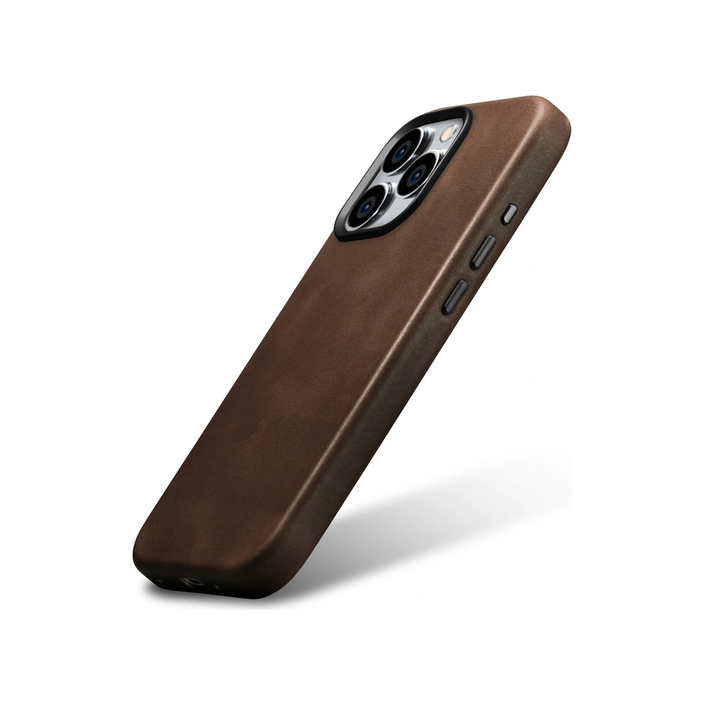 Hurtownia GSM - Etui iCarer Oil Wax Premium Leather MagSafe Apple iPhone 15 Pro Max brązowe - ICR491 - {ean13} - Hurt