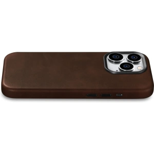 Hurtownia GSM - Etui iCarer Oil Wax Premium Leather MagSafe Apple iPhone 15 Pro Max brązowe - ICR491 - {ean13} - Hurt