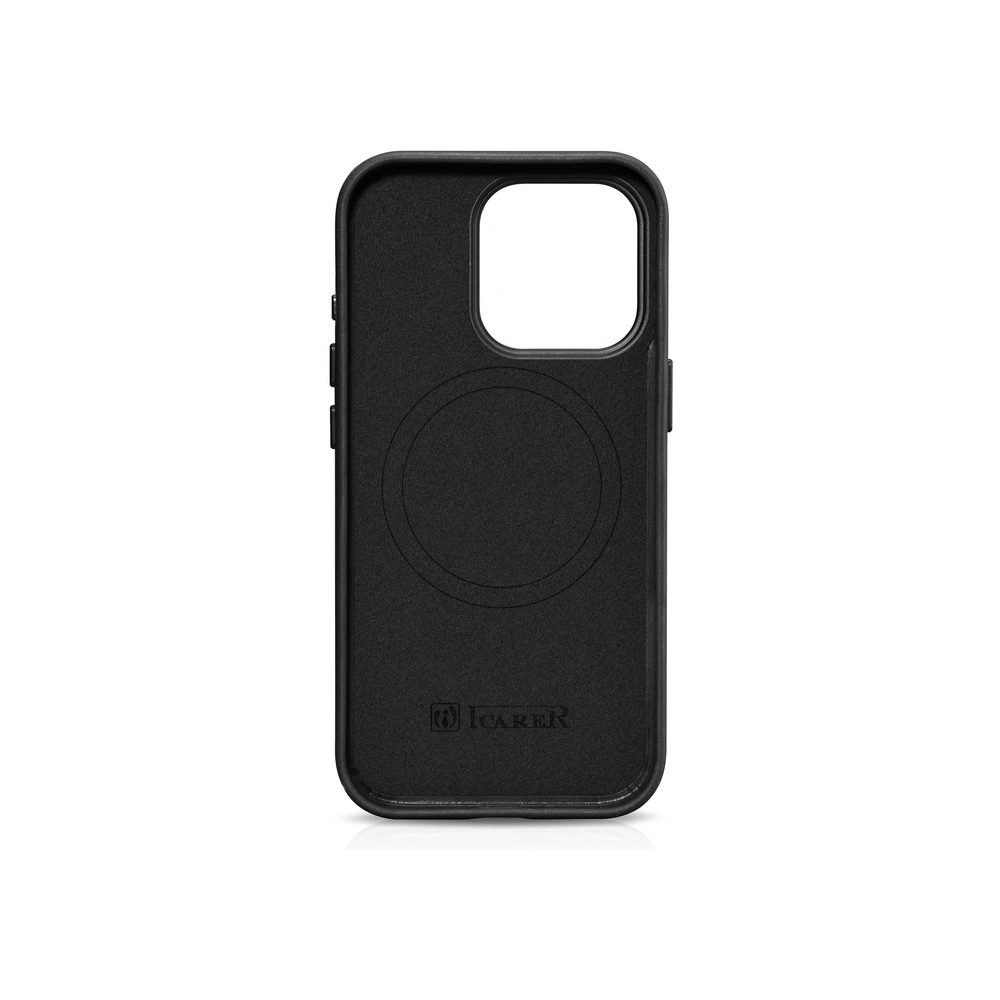 Hurtownia GSM - Case iCarer Oil Wax Premium Leder MagSafe Apple iPhone 15 Pro Max schwarz - ICR492 - {ean13} - Hurt