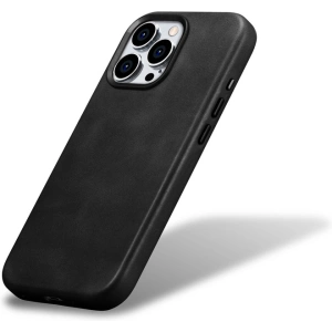 Hurtownia GSM - Etui iCarer Olaj Wax Prémium Bőr MagSafe Apple iPhone 15 Pro Max fekete - ICR492 - {ean13} - Hurt